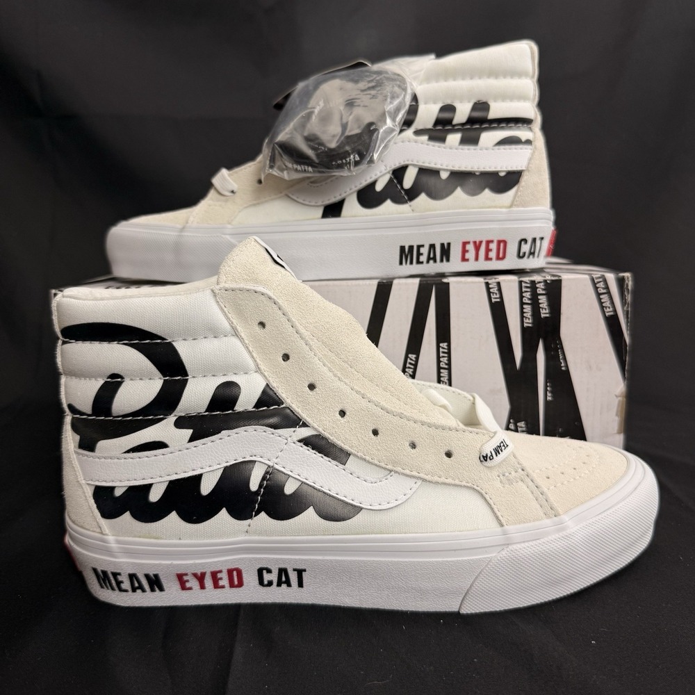 Patta‎ x Vans Vault SK8-HI Reissue VLT LX Mens Size 6.5 Women's 8 MEAN EYED CAT